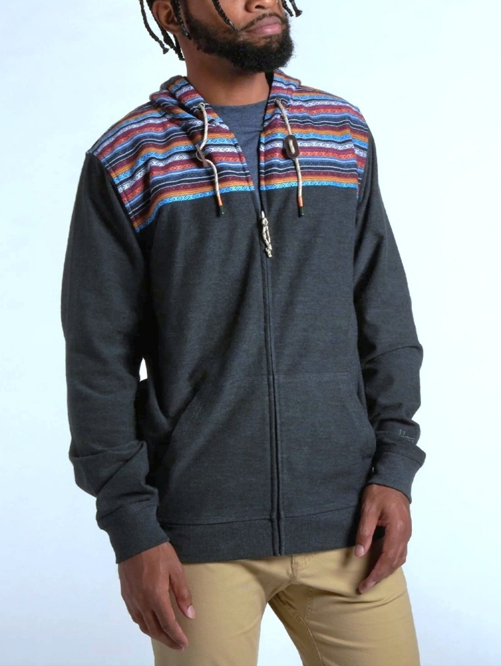 Howler Brothers Shaman Hoodie Faded Navy Blue Men's XL Western Fleece